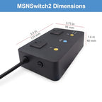 MSNSwitch2 Internet Enabled IP Remote Power Switch with Reboot - Control via Smartphone App, Cloud Service, Web Browser, API, Skype or Google Chat - 2 Independent AC Power Outlets (Model UIS-722b)