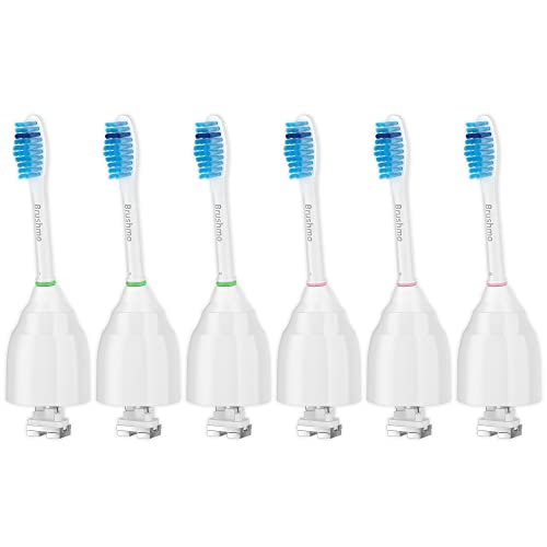 Brushmo Sensitive Replacement Toothbrush Heads for Philips Sonicare E-Series HX7052, Fits Sonicare Essence, Xtreme, Elite, Advance, and CleanCare Electric Toothbrush, 6 Pack