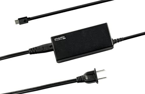 Plugable USB-C Chromebook Charger Replacement, 60W Type C Charger for Laptops, Compatible with USB-C Google Chromebooks Including Samsung, HP, Dell, Lenovo, Acer, Asus