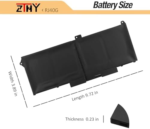 ZTHY 63Wh RJ40G Laptop Battery Replacement for Dell Latitude 14 5420 Latitude 15 5520 Precision 15 3560 Series P137G P137G001 P104F P104F001 P104F002 075X16 01K2CF WY9DX 0WK3F1 0M3KCN 005R42 15.2V