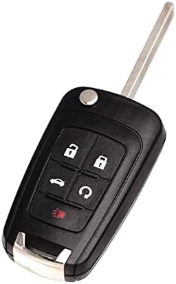 Remote Flip Key Fob Replacement Fits for Chevy Cruze Equinox Camaro Malibu Sonic Impala Buick LaCrosse Regal Verano Encore Allure GMC Terrain 2010-2021 Keyless Entry Remote Control OHT01060512 Set 1