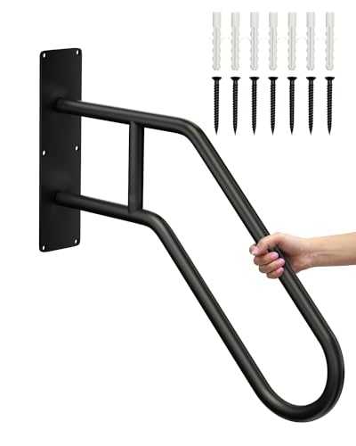 Handrails for Outdoor Steps Stair Railing Indoor, Stairs Wall Mounted Metal Handrail for The Elderly, Kids, Disabled, Pregnant Women
