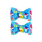 Shark Hair Bow, Bows for Girls, Grosgrain Ribbon with Glitter Toddler Bows Clips Baby Barrettes Accessories for Infant Kids Children (4.75" 4" 2.75" 3 PCS Set)