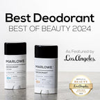 MARLOWE. No. 024 Natural Deodorant for Men 3-Pack | Aluminum Free Stick | Made with Coconut Oil, Shea Butter, Jojoba | Only No-Nonsense Ingredients that Work Best | Fresh & Woodsy Scent