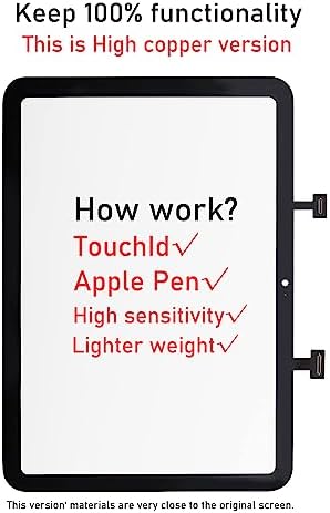 for iPad 10 (10th Generation 2022) A2696 A2757 A2777 Screen Replacement Digitizer Glass Touch Kits, for iPad 10th Gen 10.9 Inch, Full Repair Sets(10.9" Screen)