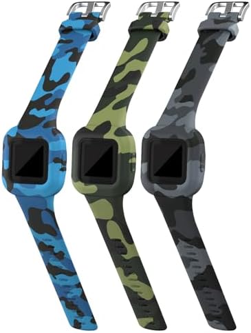 RuenTech Compatible with Garmin Vivofit jr 3 Bands, Replacement Silicone Wristband Camouflage Watch Straps for Vivofit jr. 3 Fitness Tracker
