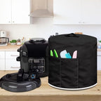 Black Dust Cover for 6 Quart Instant for Pot Washable Fabric Kitchen Appliance Protection Covers with Storage Pockets Soft Pressure Cooker Rice Cooker Decor Cover Extra Accessories