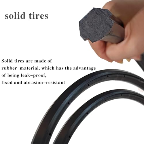 (1 Pair) Wheelchair Rear Wheel Replacement Tire, Wheelchair Tire, 24 "X 1" Universal Flat-Free Polyurethane Tire, Suitable For Manual Wheelchair Tire Replacement
