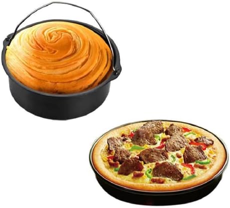 Air Fryer Accessories for Ninja Gowise Cosori Phillips Cozyna Gourmia Zeny, for 5.5/5.8/6.5 QT with 7 inch Cake Barrel,Pizza Pan and nore