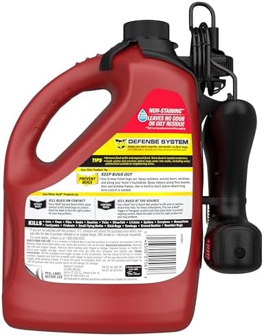 Raid MAX Perimeter Protection, 1 Gallon, Indoor & Outdoor Insecticide Spray with Reusable Electric Sprayer