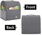 Yarwo Stand Mixer Cover Compatible with 4.5 qt and All 5 qt KitchenAid Mixer, Protective Dust Cover with Top Handle and Pockets for Accessories, Gray with Arrow