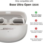 SURITCH Case Cover for Bose Ultra Open Earbuds(2024), Shockproof Protective Cover for Bose Ultra Open Wireless Ear Earbuds Charging Case Accessories with Carabiner, Green