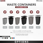 Rev-A-Shelf Polymer Replacement 35 Quart Trash Bin Recycle Waste Garbage Container for Kitchen Cabinet Pullouts, Blue, 2 Pack, RV-35-22-2