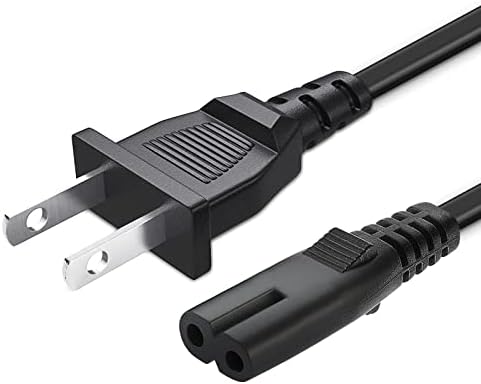 TCL Roku TV 2 Prong Power Cable - 10FT, AC Cord Replacement for 24" to 85" Roku Smart LED TVs