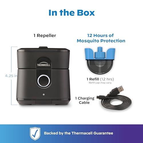 Thermacell Mosquito Repellent Radius Zone, Gen 2.0, Rechargeable; Includes 12-Hour Mosquito Repellent Refill; No Candle or Flame, Easy to Use & Long Lasting; Bug Spray Alternative