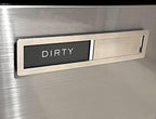 Dishwasher Magnet Clean Dirty Sign, Kubik Letters Premium Stainless Steel Grade 304, Kitchen Organizers and Storage Decor Accessories, Extra Adhesive Tapes Included.