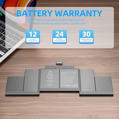 A1618 A1494 Battery Replacement for MacBook Pro A1398 Battery(Late 2013, Mid 2014, Mid 2015 Version), Apply to MacBook Pro 15 inch Retina Late 2013，Mid 2014 and Mid 2015