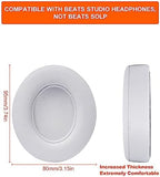 FEYCH Beats Studio Replacement Ear Pads 2 Pieces Noise Isolation Memory Foam Ear Cushions Cover for Beats Studio 2.0 Wired/Wireless B0500 B0501 Headphone & Beats Studio 3.0 (White)
