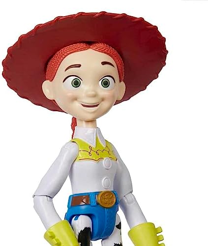 Mattel Disney and Pixar Toy Story Large Action Figure, Posable Jessie Collectible in Signature Cowgirl Look with Removable Hat, 12-inch Scale