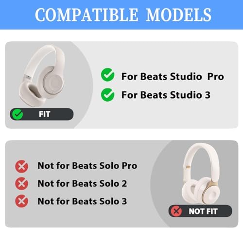 Studio Pro Headband Replacement Top Head Band Repair Parts Accessories Repair Kit Compatible with Beats Studio Pro 2023(Model A2924)/ Studio 3 (Model A1914) Headphones(Sandstone)