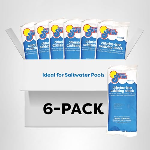 In The Swim Chlorine-Free Pool Shock - Quick Dissolving, Fast-Acting, Shock-Oxidizer for Swimming Pools, Spas, and Salt Chlorinated Pools Compatible - 24 x 1 Pound Bags