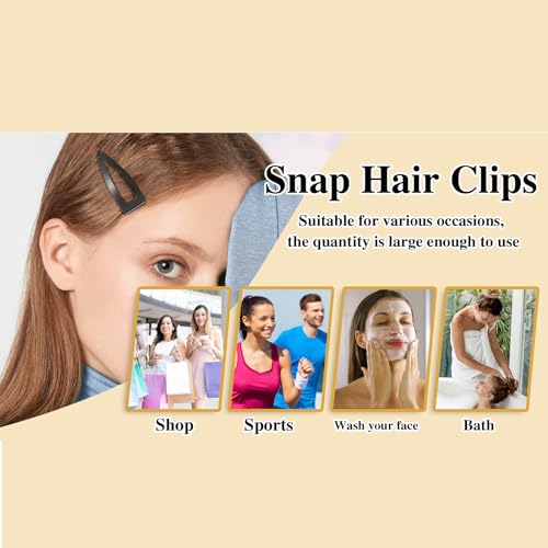 36 Pcs Black Snap Hair Clips, Hair Clips Metal Hair Barrettes Stocking Stuffers for Women Girls Hair Accessories Gift Christmas Gifts