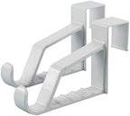 HANGERWORLD 2 Pack Over The Door Hooks for Hangers - Extra Strong White Plastic Over Door Hook for Hanging Clothes, Towels, Robes, Hats, Bags and More