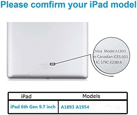 for Black iPad 6 2018 6th Generation A1893 A1954 Touch Screen Digitizer Assembly Replacement with Home Button,Camera Bracket,Pre-Installed Adhesive,Tool Repair Kit