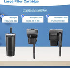 6 Count Assembled Large Filter Cartridges Compatible with Tetra Whisper Bio-Bag Filters 20i 40i IQ20/30/45/60 PF20/30/40/60, Large Replacement Filter Cartridges for Whisper Filters & Aquariums