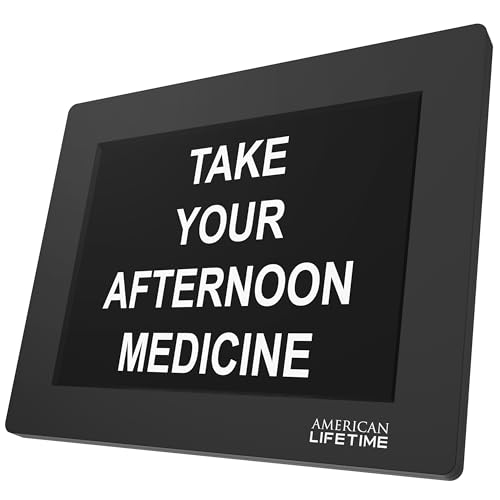 American Lifetime 【New 2024】 Dementia Clock Large Digital Clock for Seniors, Digital Clock Large Display with Custom Alarms, Clock with Day & Date for Elderly, Large Number Digital Clock Black