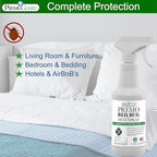 Bed Bug Killer Spray by Premo Guard 16 oz – Fast Acting Bed Bug Treatment – Stain & Scent Free – Child & Pet Safe – Best Extended Protection – Natural & Non Toxic Formula