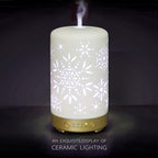 Earnest Living Essential Oil Diffuser White Ceramic Diffuser 100 ml Timers Night Lights and Auto Off Function Home Office Humidifier Aromatherapy Diffusers for Essential Oils