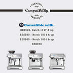 4 Pack Replacement Water Filter Compatible with Breville Sage Claro Swiss For Oracle Barista Bambino Espresso Coffee Machine Part #BES008WHT0NUC1