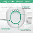 RUGUO Sitz Bath for Hemorrhoids - Sitz Bath for Toilet Seat - Foldable Sitz Bath for Postpartum Care, for Soothes Hemorrhoids & Perineum, Cleanse Vagina & Anal（Blue Accessories）