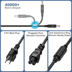 New 130W 4.5mm Tip Laptop Charger Replacement for dell XPS 15 7590 9530 9550 9560 9570 Inspiron 7348 Adapter Precision 5510 5520 5530 5540 0V363H HA130PM130 DA130PM130 06TTY6 0RN7NW Power Supply Cord