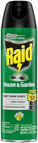 Raid House & Garden I, Kills Insects without Harming Plants, 11 oz