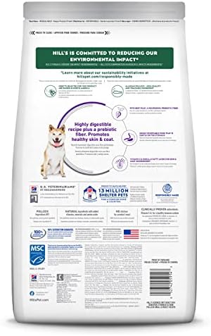 Hill's Science Diet Sensitive Stomach & Skin, Adult 1-6, Stomach & Skin Sensitivity support, Dry Dog Food, Pollock, Barley, & Insect Recipe, 3.5 lb Bag