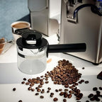 4 Cup Espresso Accessories Espresso Glass Coffee Pot Replacement for IMUSA, Hamilton Beach, Mr.Coffee, Breville, UNIVEN Espresso Machine,Black handle