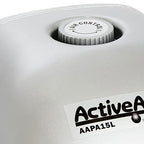 Hydrofarm AAPA15L Active Aqua, 4 Outlets, 6W, 15 L/min Air Pump, Silver,Grey