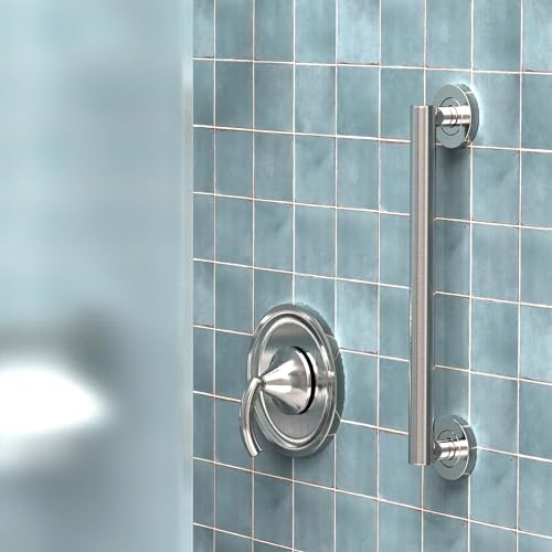AquaChase ADA Compliant Grab Bar,500lbs Weight Support for Bath Safety (16 inch, Brushed Nickel)