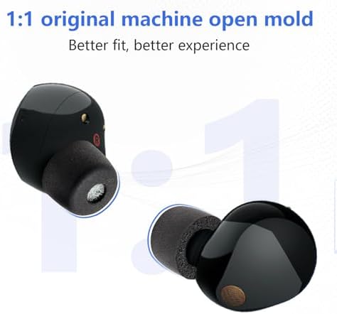 3 Pairs Memory Foam Eartips Ear Buds for Sony WF-1000XM5, Ear Tips Replacement Sony Ear Piece Foam Tips for WF-1000XM5 Fit Charging Case(Matt Surface, M)
