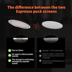 MHW-3BOMBER 53mm Espresso Puck Screen Metal Coffee Filter Reusable Espresso Filters for 54mm Portafilter Basket 0.8mm Thickness Breville Accessories FG5591M-OS