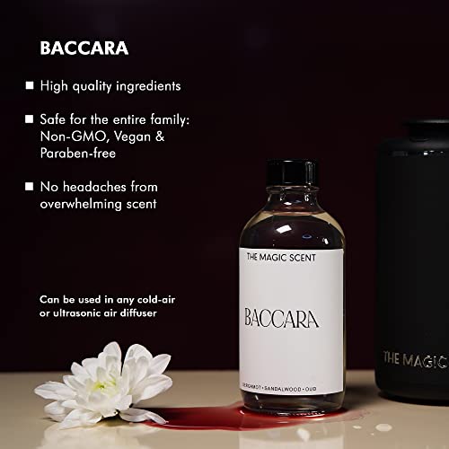 The Magic Scent "Baccara" Oils for Diffuser - HVAC, Cold-Air, & Ultrasonic Diffuser Oil - HVAC scents Inspired by The Baccarat Rouge - Essential Oils for Diffusers Aromatherapy (200 ml)
