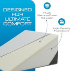 Kolbs Extra Wide Bed Wedge Pillow for Sleep Apnea, Acid Reflux, and Back Pain Relief, with Chic Jacquard Cover - Headboard GERD Pillow Wedges for Sleeping (Extra Wide 12" Height)
