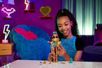 Monster High Cleo De Nile Doll in Golden Blouse & Layered Skirt, Includes Pet Cobra Hissette & Accessories Like a Backpack, Snack & Scroll