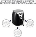 SIK Air Fryer Accessories 5PCS for GoWISE COSORI Philips Ninja Air Fryer, Fit 3.2- 5.8QT Deep Hot Air Fryer with Skewer Rack，Metal Holder, Toast Rack, Oil Brush, Food Tong, Dishwasher Safe BPA Free