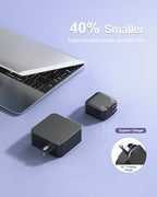 Laptop Charger for Lenovo, Ultra Compact (40% Smaller), Universal Replacement, USB C & Round Connector, 65W, 45W