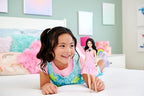 Barbie Fashionistas Doll #224 with Black Wavy Hair, Pink Gingham Dress & Accessories, 65th Anniversary Collectible Toy