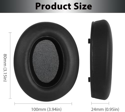 WH-XB910N Replacement Earpads Ear Cushions with Net and Buckle,Noise Canceling Headset Cover Ear Pads Repair Parts for Sony WH-XB910N Over-Ear Wired&Wireless Headphone(Black)