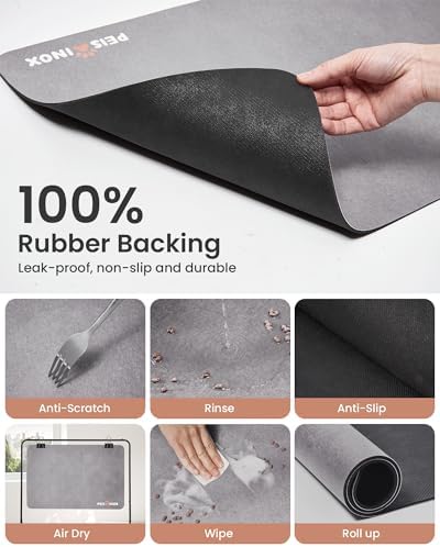 Cat Dog Food Mat, Rapid Water Absorption Dog Mat for Food and Water,100% Waterproof Cat Dog Bowl Mat, Pet Food Mat for Messy Drinkers to Protect Floors, Pet Accessories Supplies